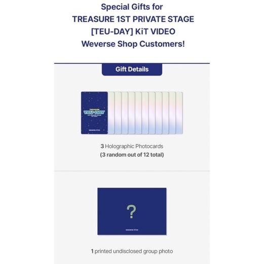 TREASURE 1ST PRIVATE STAGE TEU-DAY KIT VIDEO TEUDAY